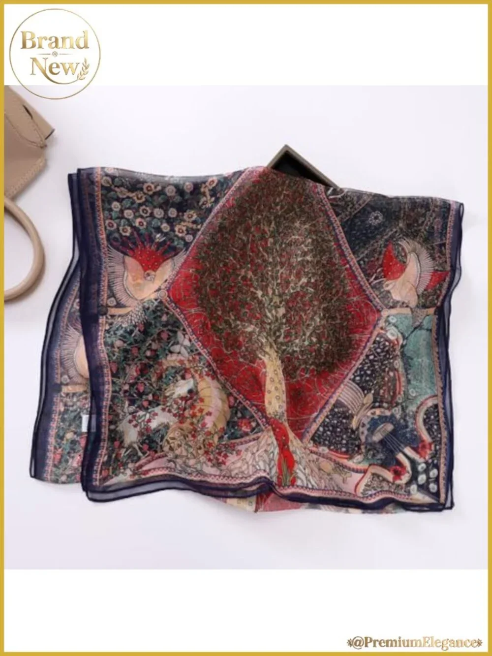 Lightweight Polyester Sheer Floral Scarf Wrap Shawl